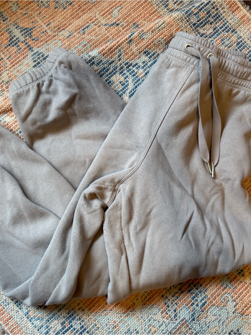 Cozy Calvin Klein Light Gray Sweatpants with Drawstring